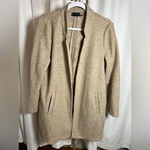 Vero Moda Tan Trench Coat Wool-Blend Mid-Length